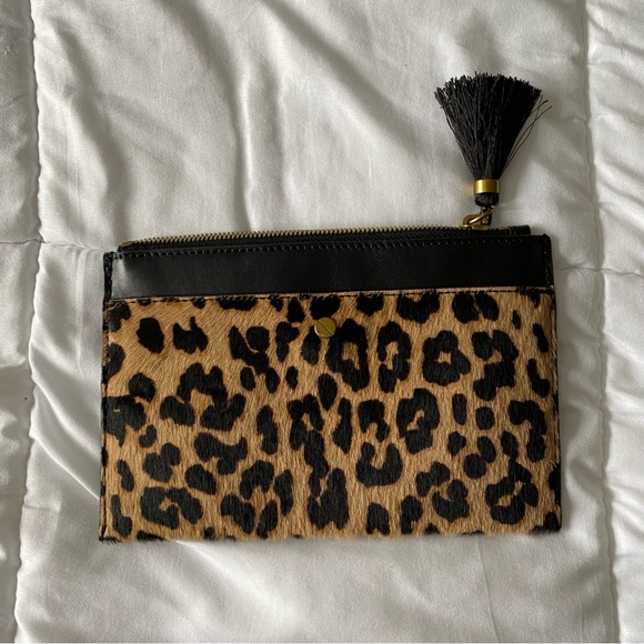 J. Crew Leopard Print Medium Clutch - Picture 3 of 7